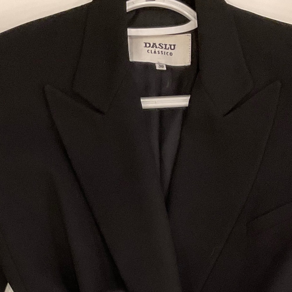 Elegant and cute black blazer with attached wrap strings - Size 38